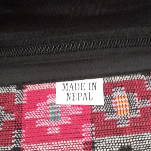 NEW ~ Womens Wallet Boho Hippie Handmade in Nepal Snap Stud Close 21cm x 11cm - Picture 5 of 5